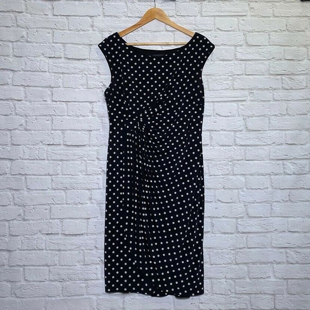 Connected Polka Dot Dress Size 16 Black White